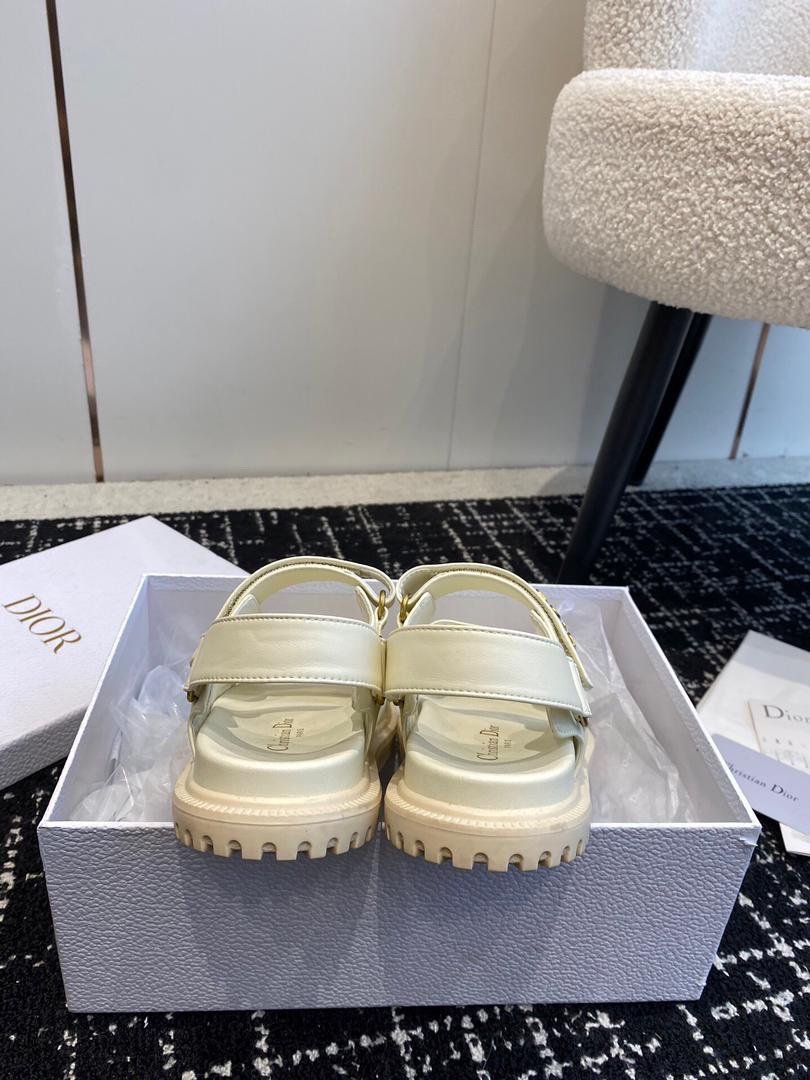 Dior Sandals in White Gold - Afbeelding 5