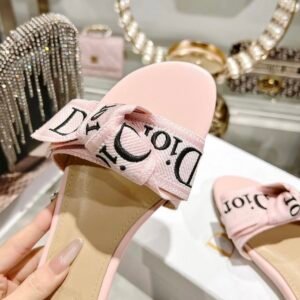 Alternative view of Dior Flat Slide Sandals in Pink