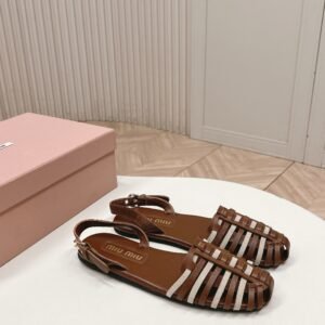 Alternative view of Miu Miu Sandals in Brown
