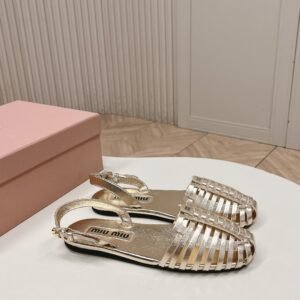 Alternative view of Miu Miu Sandals in Platinum