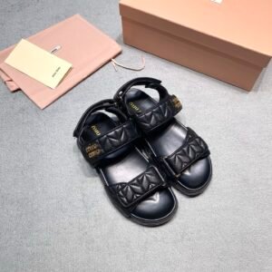 Alternative view of Miu Miu Sandals in Black Gold