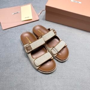 Alternative view of Miu Miu Sandals in Beige Brown