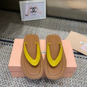 Miu Miu Thong Sandals in Yellow