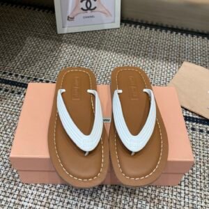 Miu Miu Thong Sandals in White