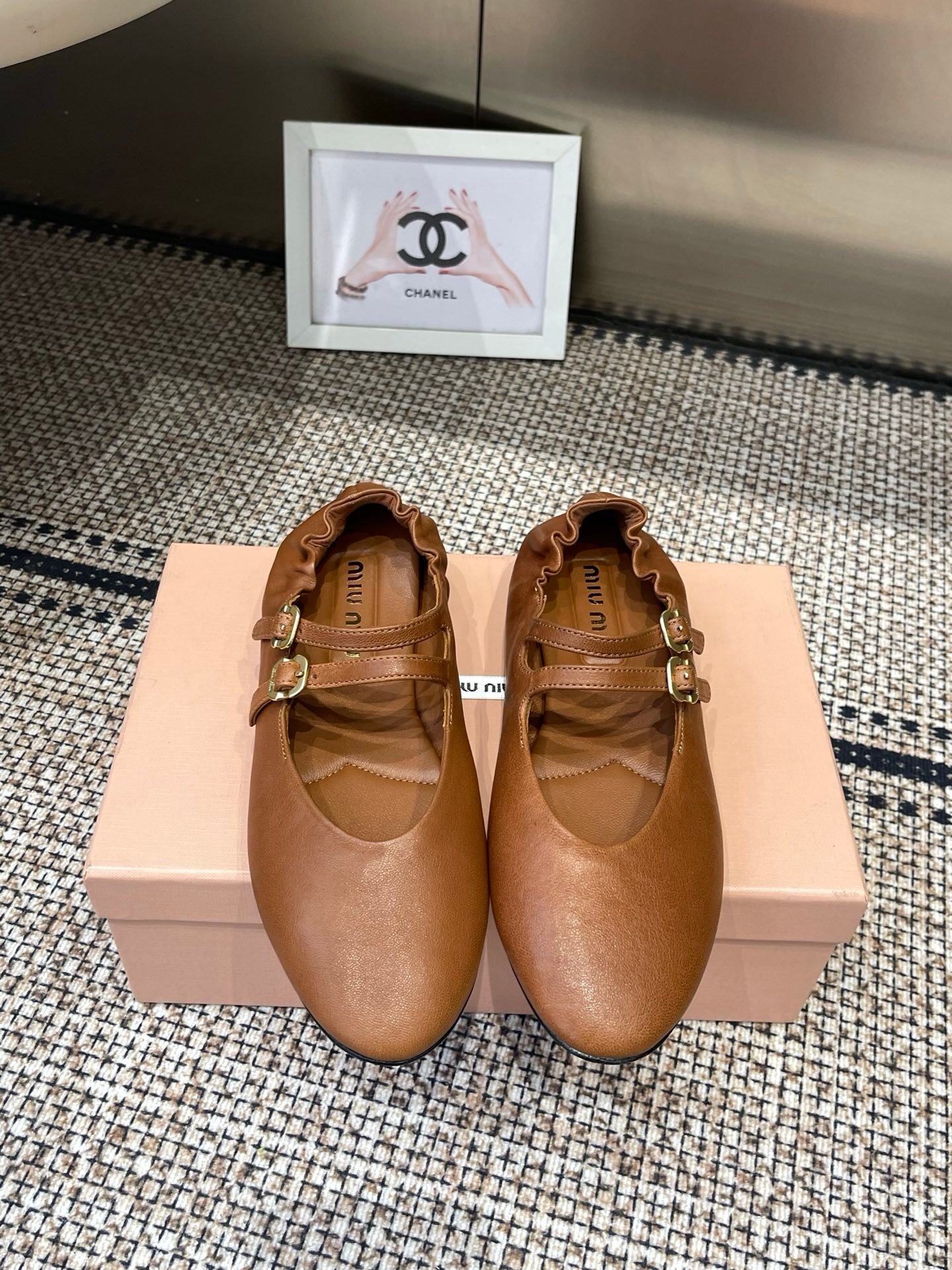 Miu Miu Ballerinas in Brown