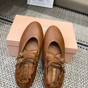Alternative view of Miu Miu Ballerinas in Brown