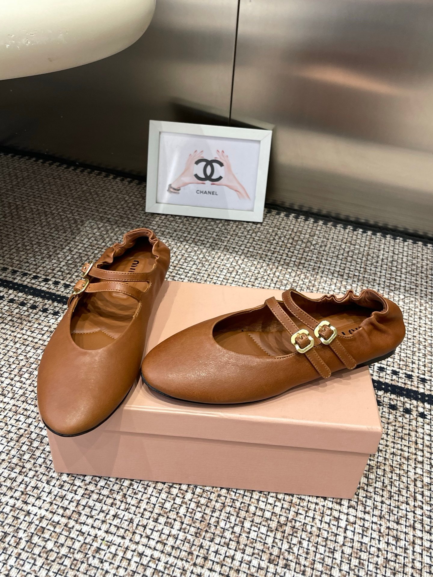 Miu Miu Ballerinas in Brown - Afbeelding 6