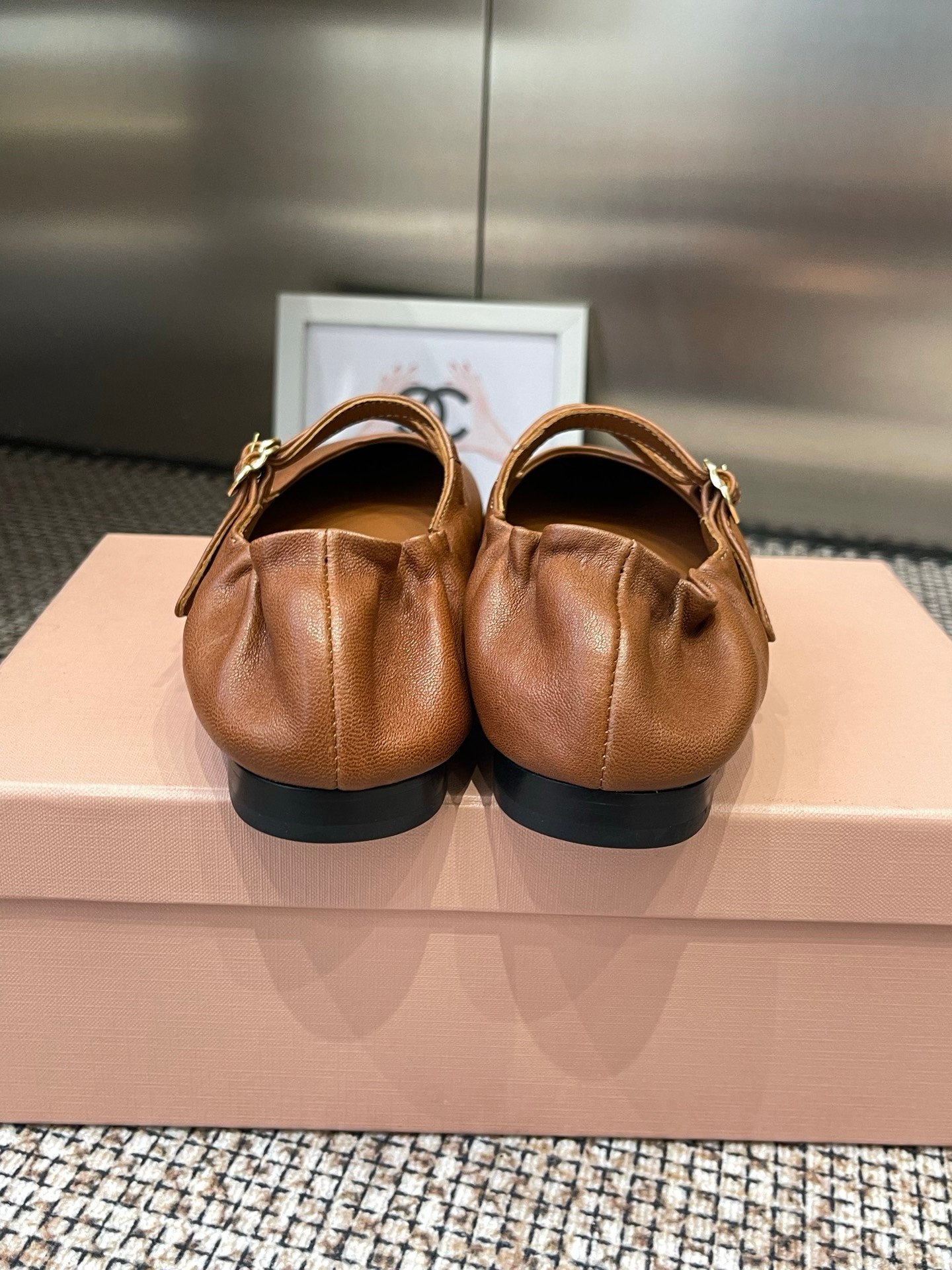 Miu Miu Ballerinas in Brown - Afbeelding 7