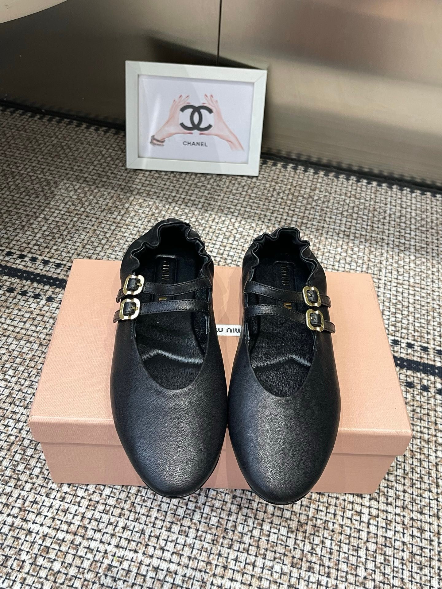 Miu Miu Ballerinas in Black