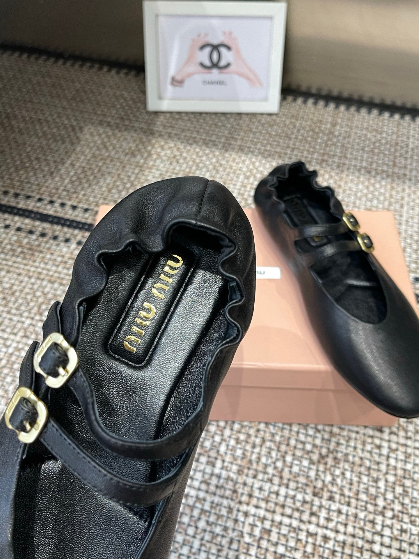 Miu Miu Ballerinas in Black - Afbeelding 4