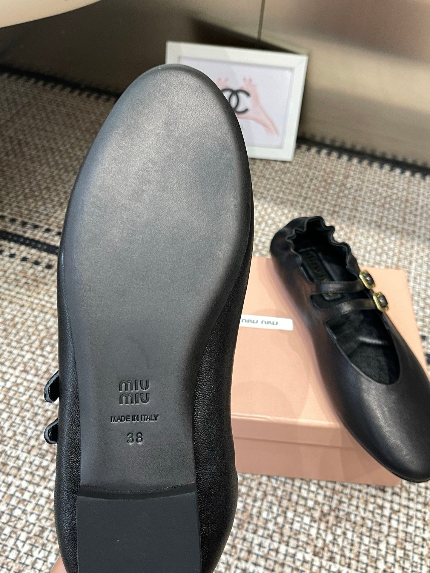 Miu Miu Ballerinas in Black - Afbeelding 5