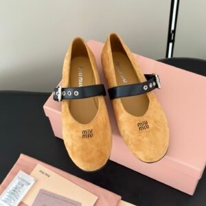Miu Miu Ballerinas in Brown