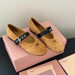 Alternative view of Miu Miu Ballerinas in Brown