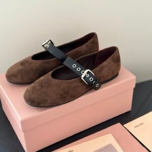 Alternative view of Miu Miu Ballerinas in Dark Brown