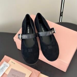 Miu Miu Ballerinas in Black