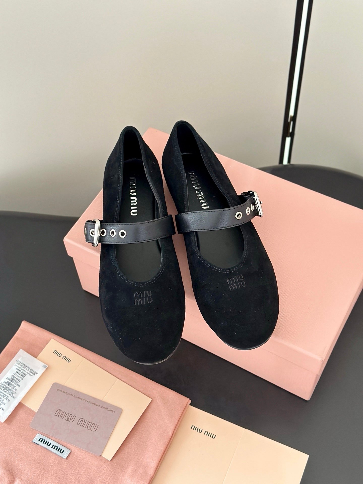 Miu Miu Ballerinas in Black