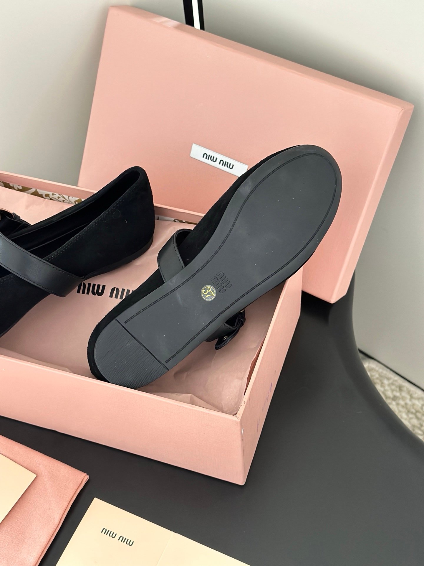 Miu Miu Ballerinas in Black - Afbeelding 5