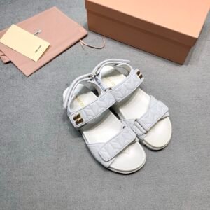 Alternative view of Miu Miu Sandals in White Gold