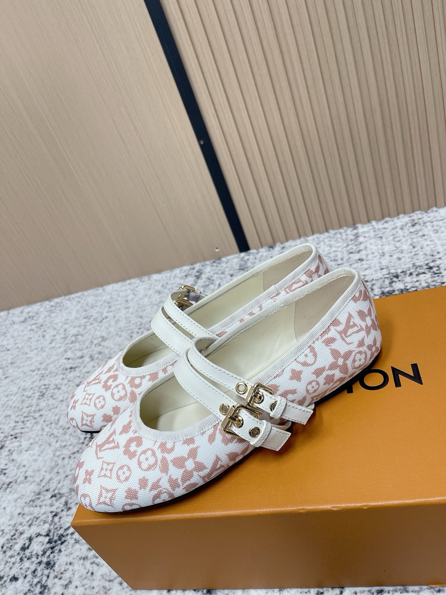 Louis Vuitton Ballerinas in White Beige - Afbeelding 2