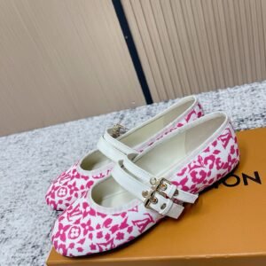 Alternative view of Louis Vuitton Ballerinas in White Pink
