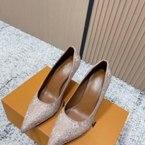 Louis Vuitton Crystal Heels in Rose