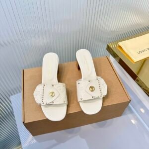 Louis Vuitton Sandals in White Gold