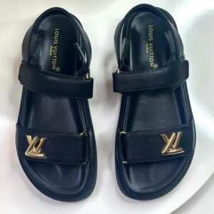 Alternative view of Louis Vuitton Sandals in Black Gold