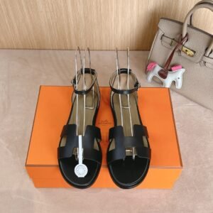 Hermes Sandals in Black