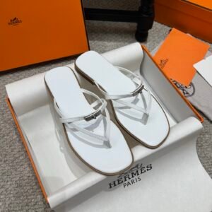 Alternative view of Hermes Miss Sandals in White