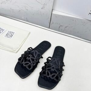 Alternative view of Loewe Slide Sandals in Black