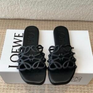 Loewe Slide Sandals in Black
