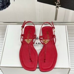 Prada Sandals in Red Gold