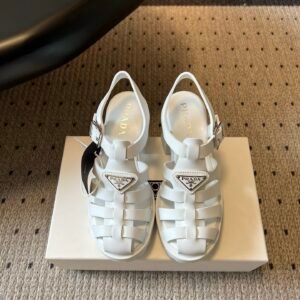 Prada Platform Sandals in White