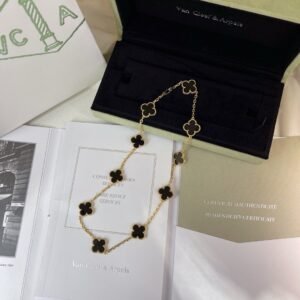 VCA Alhambra Necklace in Black Gold