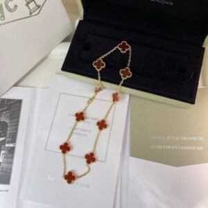 VCA Alhambra Necklace in Red Gold