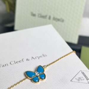 Alternative view of VCA Butterfly Necklace in Blue Gold