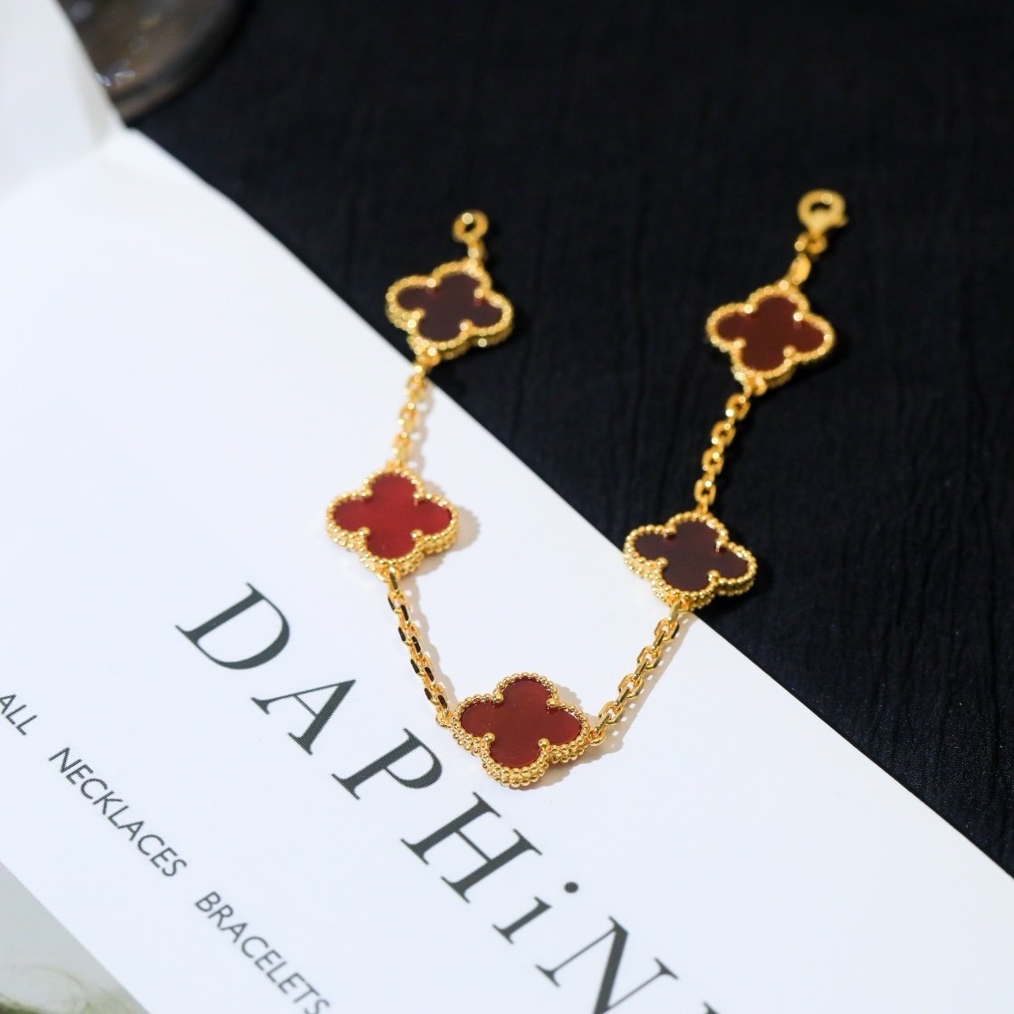 VCA Alhambra Bracelet in Red Gold