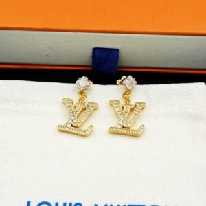 Louis Vuitton Earrings in Crystal Gold