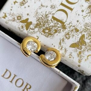 Dior Earrings in Crystal Gold