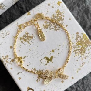 Dior Bow Bracelet in Gold