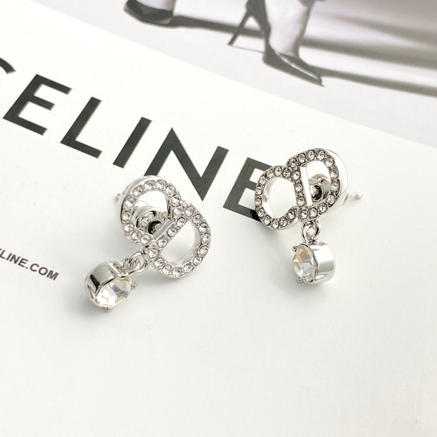 Dior Earrings in Crystal Silver - Afbeelding 2