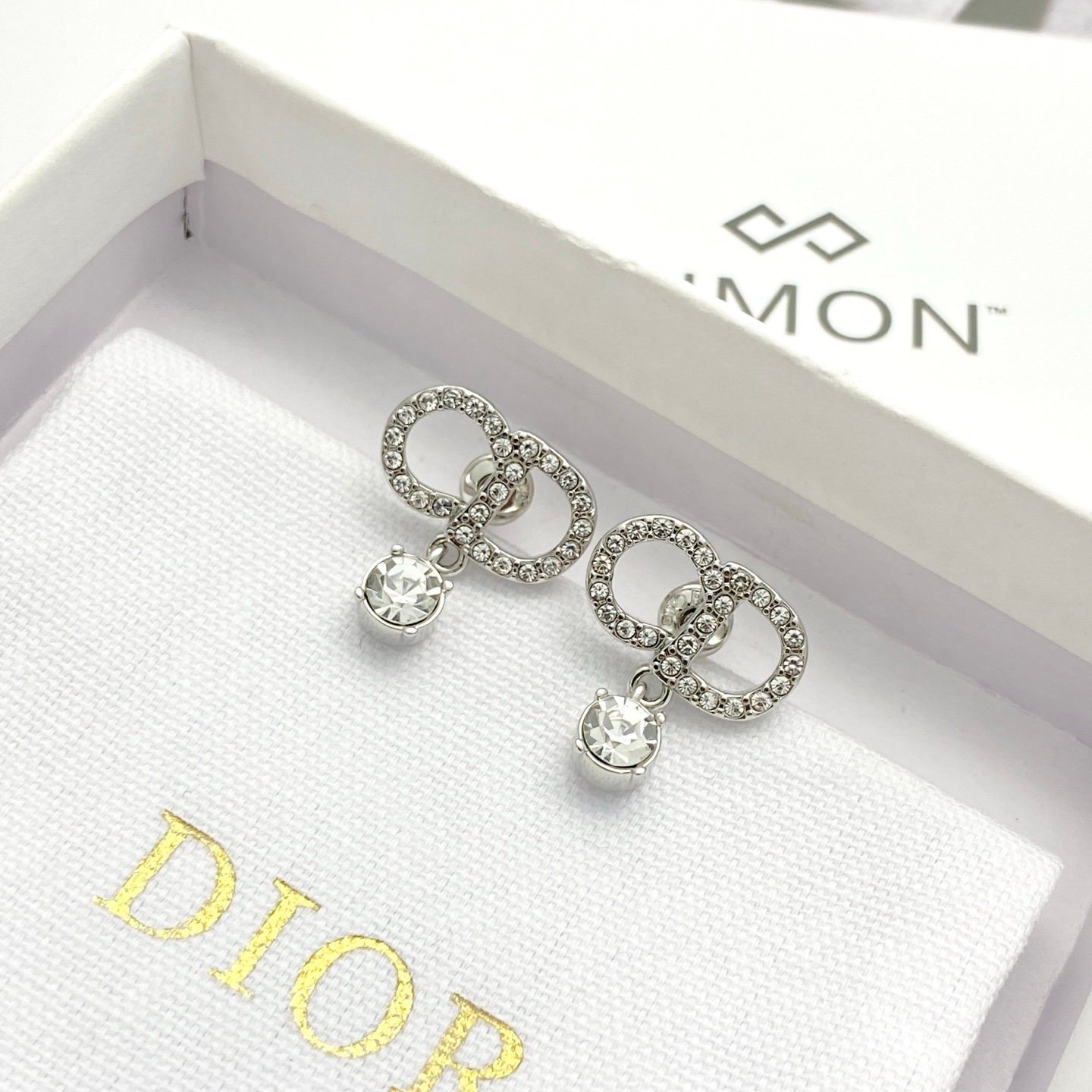 Dior Earrings in Crystal Silver