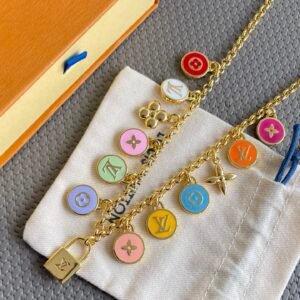 Louis Vuitton Confetti Necklace in Multicolor Gold