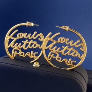 Louis Vuitton Hoop Earrings in Gold