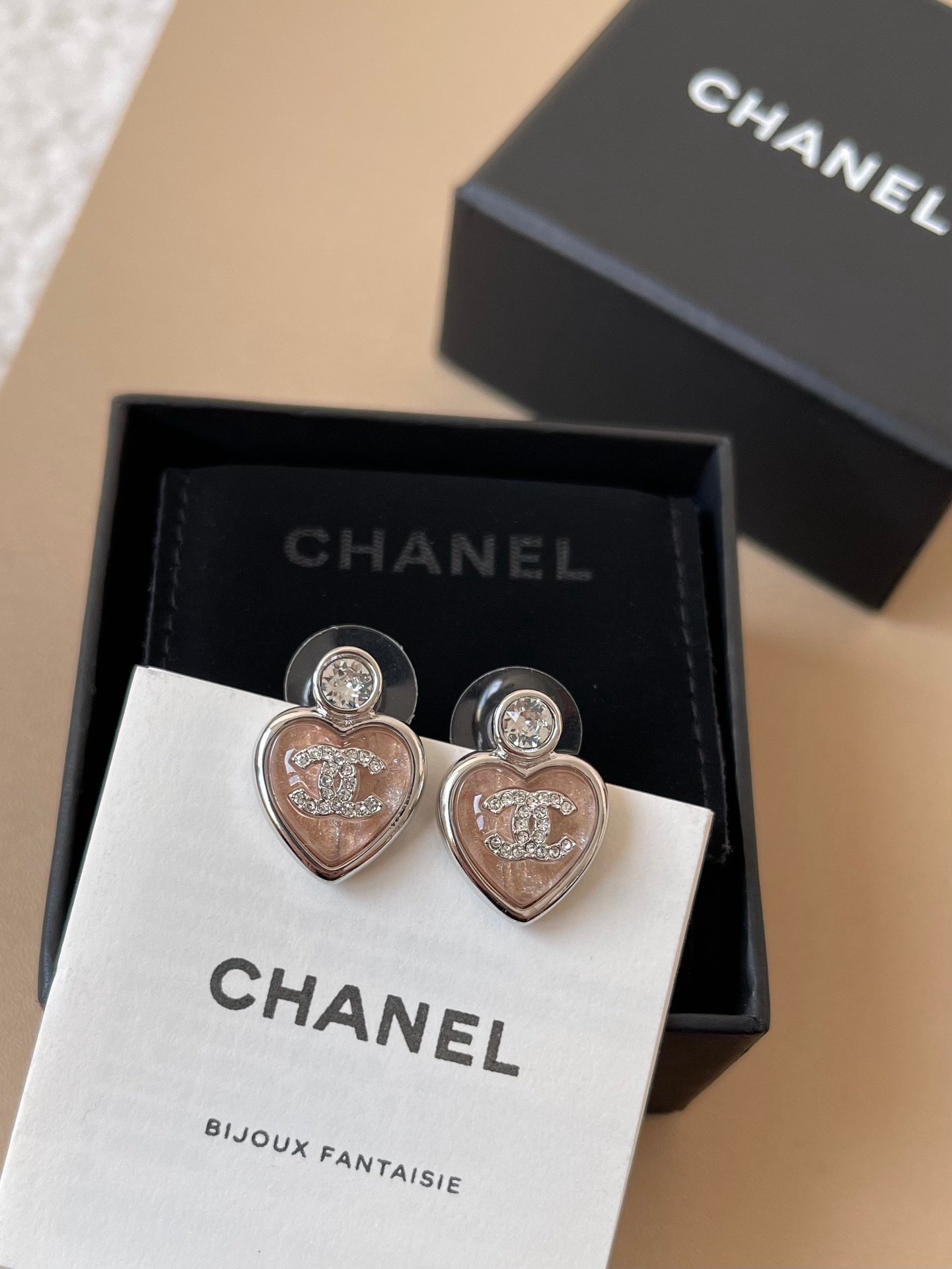 Chanel Heart Earrings