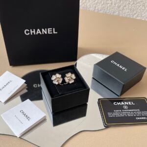 Alternative view of Chanel Heart Earrings in White
