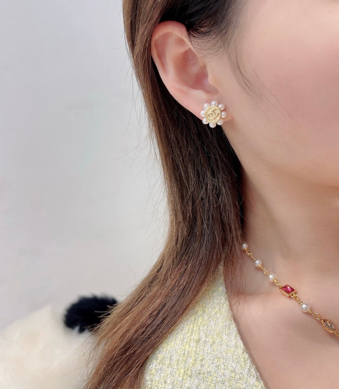 Chanel Earrings Pearl Gold - Afbeelding 4