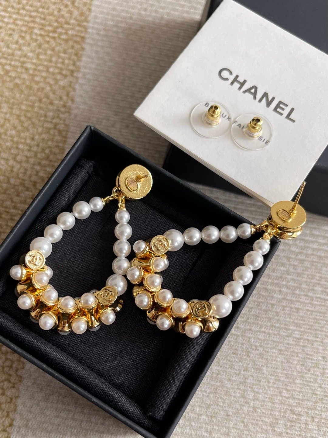 Chanel Earrings Pearl Gold - Afbeelding 3