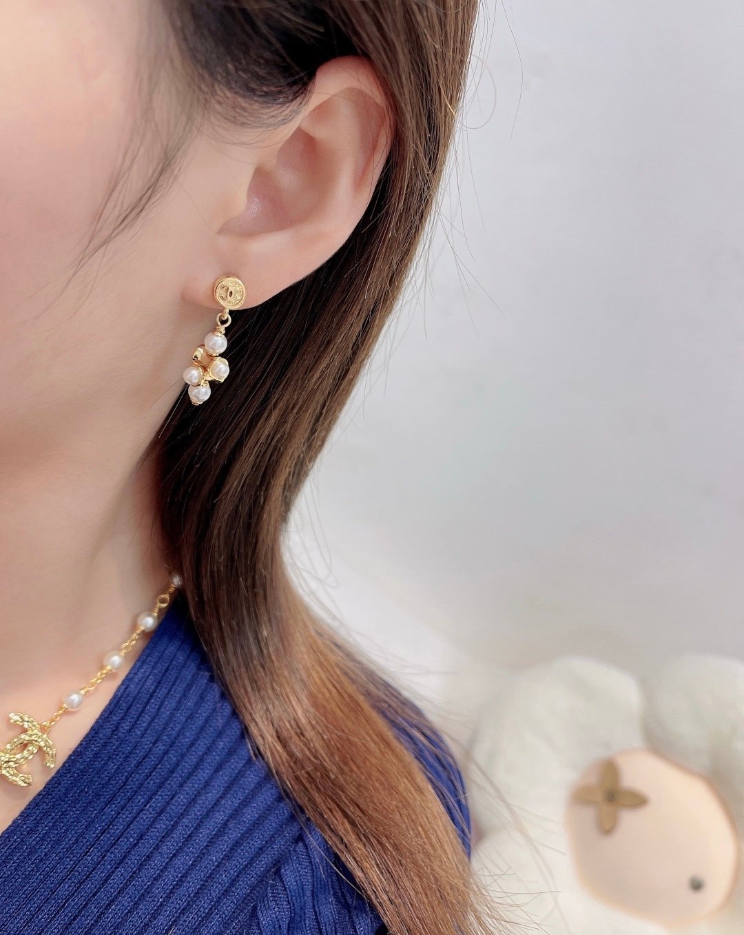 Chanel Earrings Pearl Gold - Afbeelding 3
