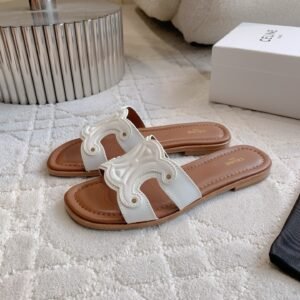 Alternative view of Celine Marina Slide Sandals in White